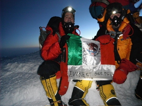 Bob Berger and friend at the top of Mt. Everest