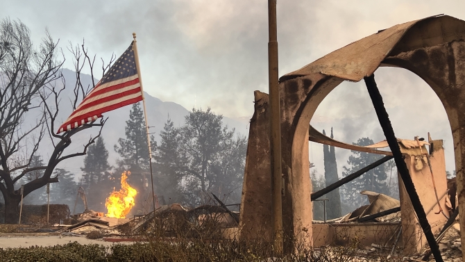 Photo of Altadena, CA afer the fires.