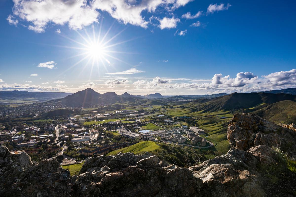 An aerial shot of Cal Poly