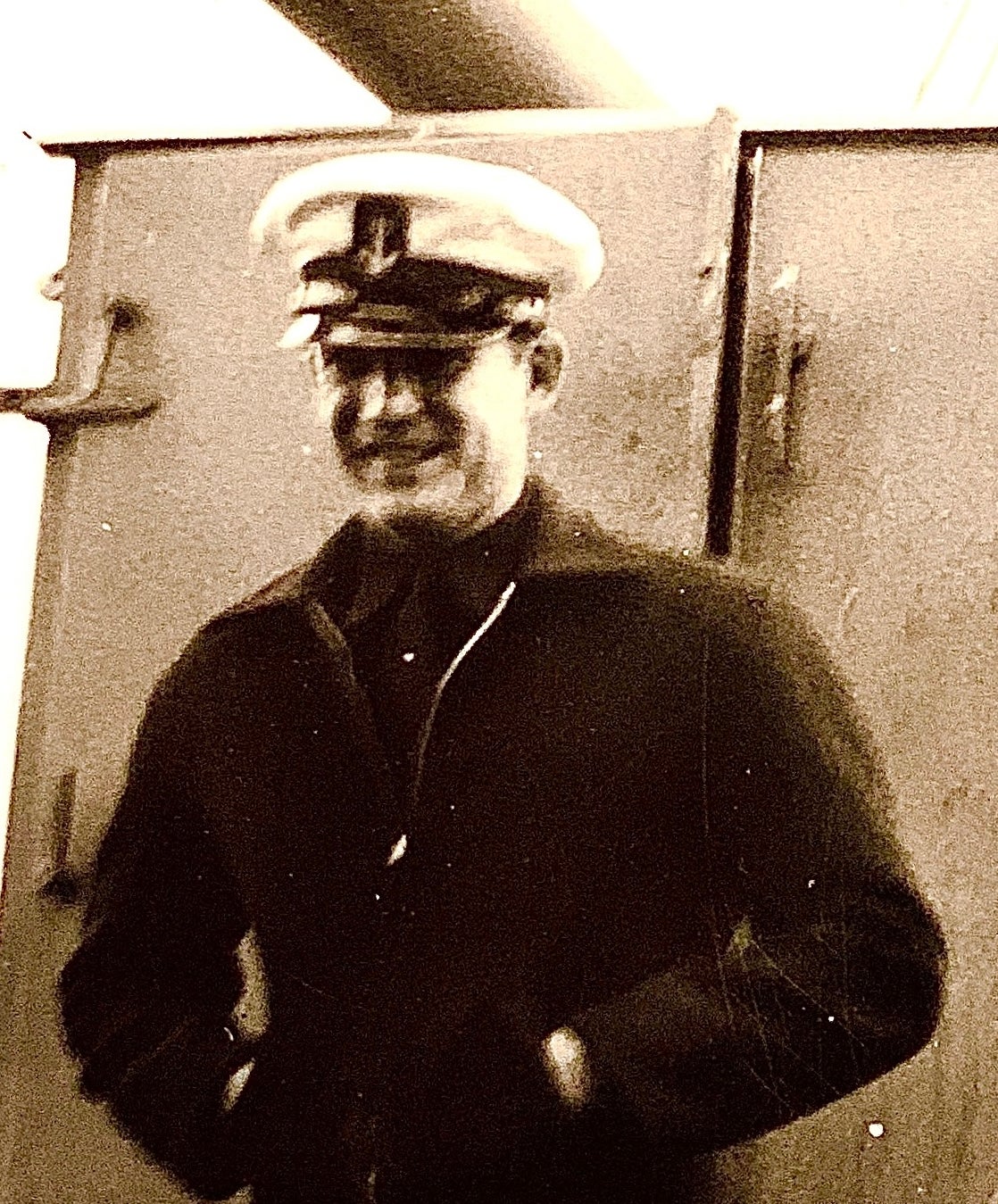 Maritime alum LeRoy Taylor aboard the TS Golden State in 1943. 