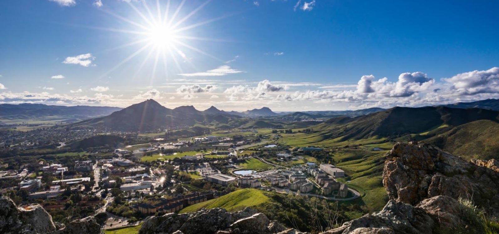 An aerial shot of Cal Poly 