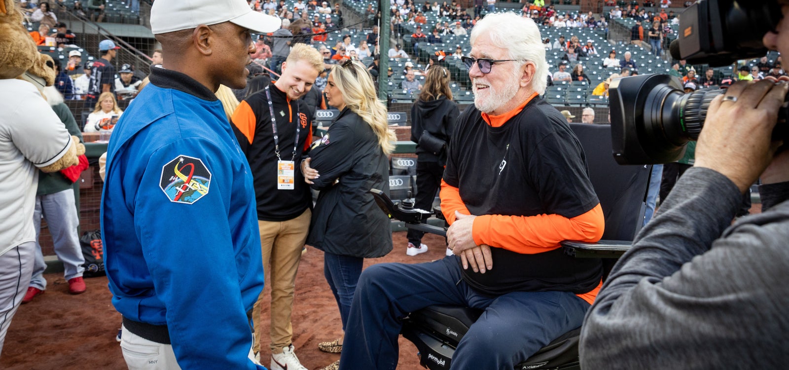 Victor Glover talking to Mike Krukow.