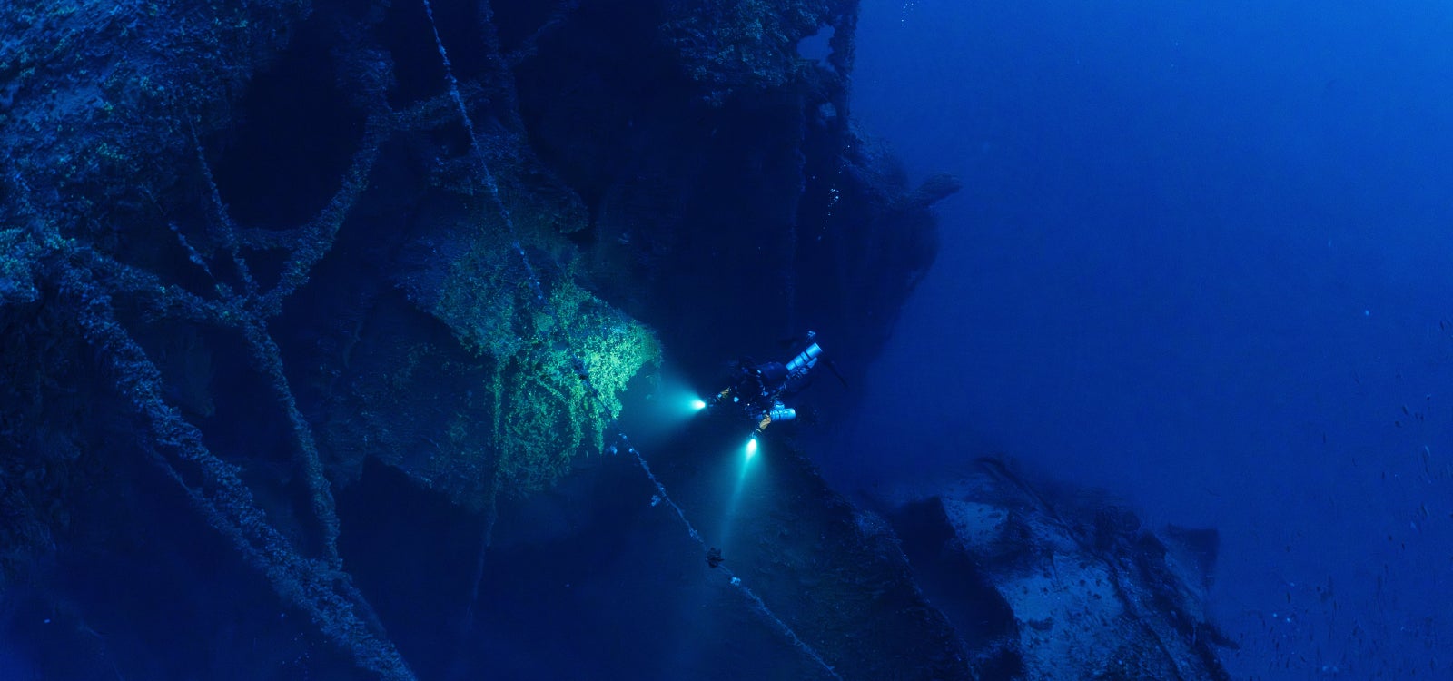 Underwater photo of Brett Eldridge