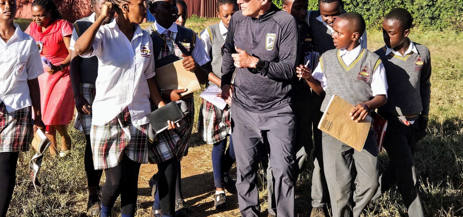 Gary Charbonneau during his trip to Africa with Just One Africa.