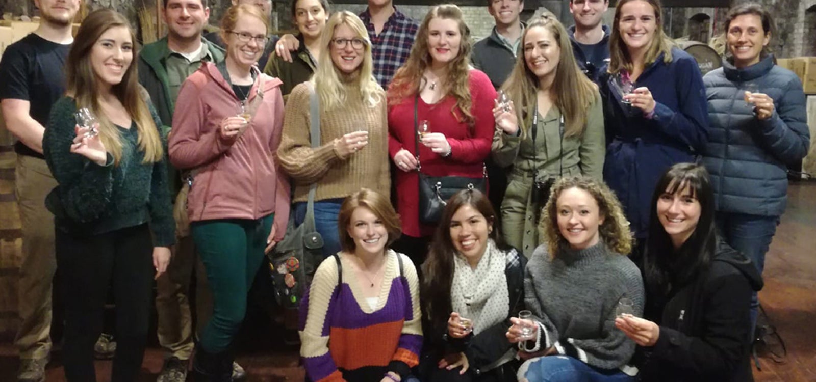 Alumni at Killbeggan Distillery in Ireland