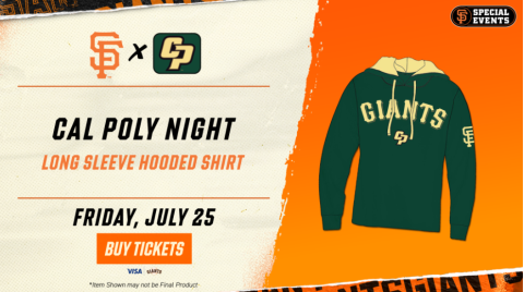 SF Giant x Cal Poly hoodie graphic