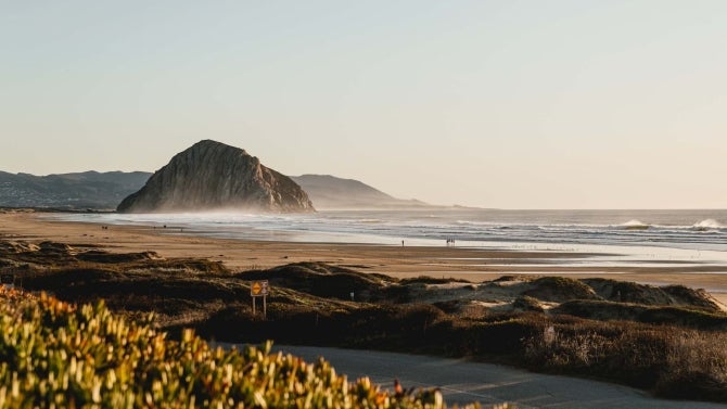 Morro Bay at sunset