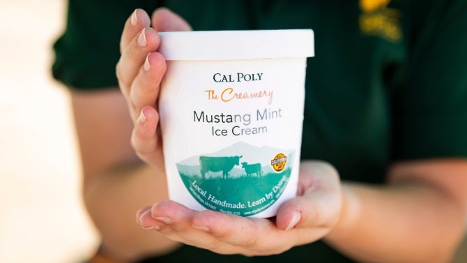 Cal Poly Creamery pint of ice cream