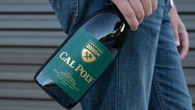 Cal Poly Pinot Noir bottle