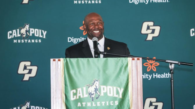 Cal Poly Football head coach Tim Skipper