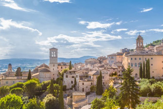 Landscape shot of Umbria Italy.