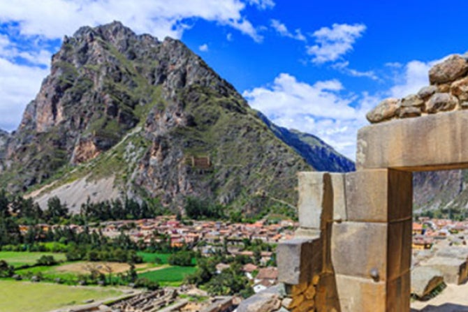 Peruvian mountain on a sunny day.