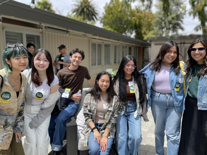 People smiling at the camera